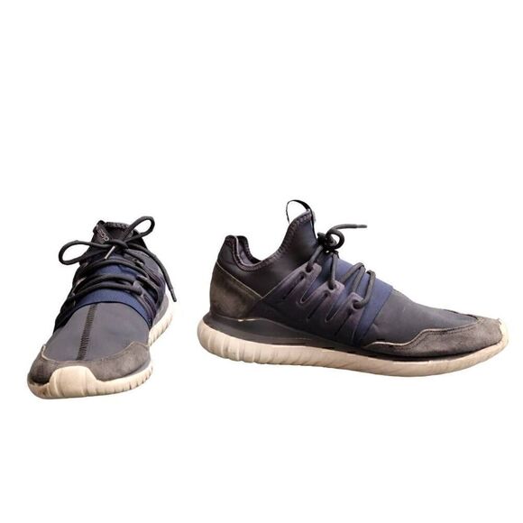 Adidas Blue & Gray Tubular Radial Sneakers - Picture 13 of 14